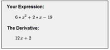 Derivative Calculator Screenshot