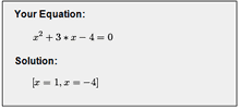 Equation Solver Screenshot