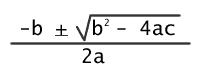Quadratic Formulas