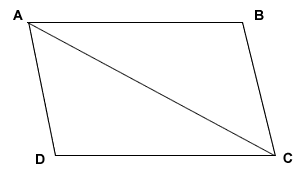 Cutting a parallelogram into two triangles