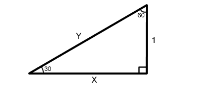 A 30 60 90 right triangle