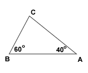 Angle A=40, Angle B=60, What is Angle C?